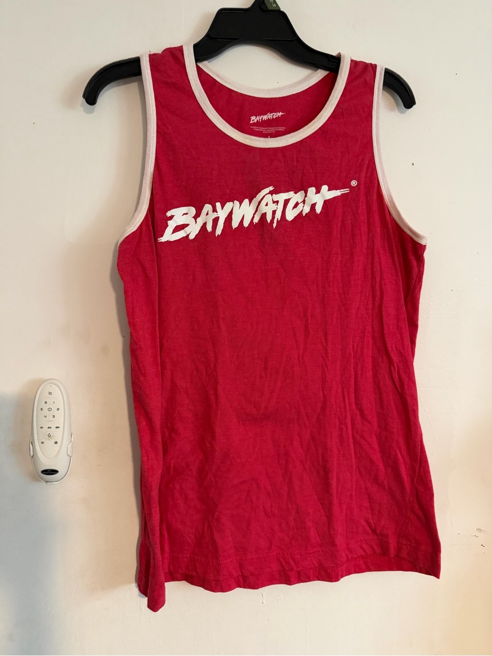 Baywatch Red Muscle Tank Top with White Trim